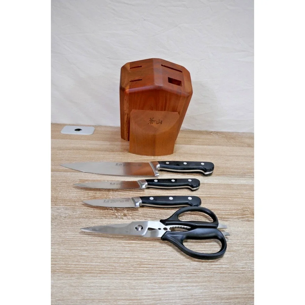 Cangshan V2 Series 1022520 German Steel Forged 5-Piece Starter Knife Block Set